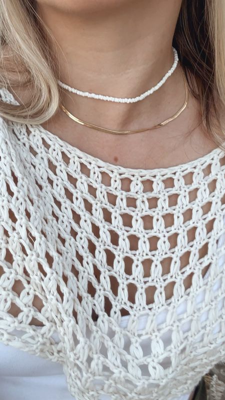 Simple and yet so cute✨ I love this dainty shell necklace to layer with all of my pieces. Check the closure detail 💗
#jewelry #layeringjewelry #gift #giftidea #accessories #crochet #neutral #fall #falloutfit

#LTKstyletip #LTKfindsunder50 #LTKGiftGuide