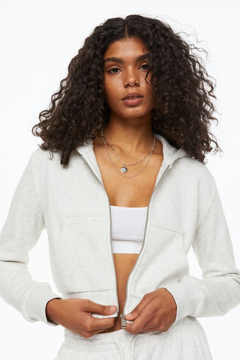 Short Hooded Sweatshirt Jacket | H&M (US + CA)