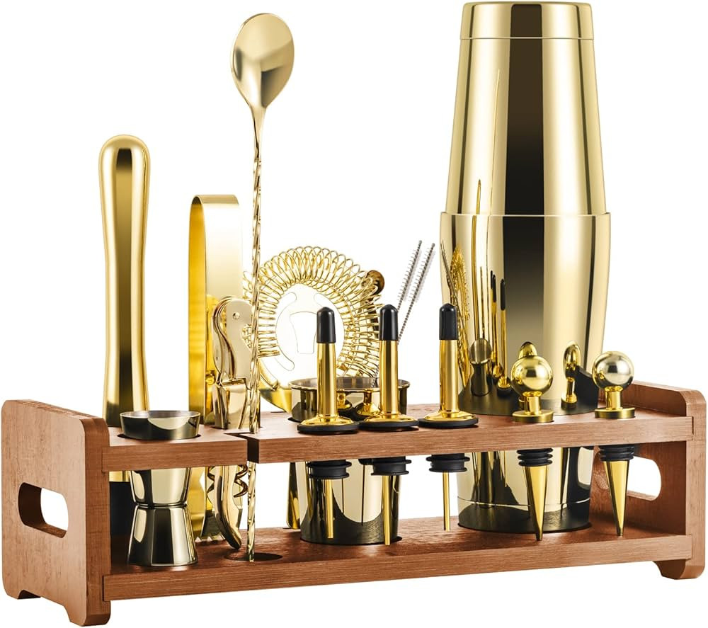SOING Mixology 24-Piece Bartender Kit,Perfect Home Cocktail Shaker Set for Drink Mixing,Stainless... | Amazon (US)