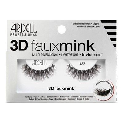 Ardell 3D Faux Mink False Eyelashes 858 Lash Black - 1pr | Target