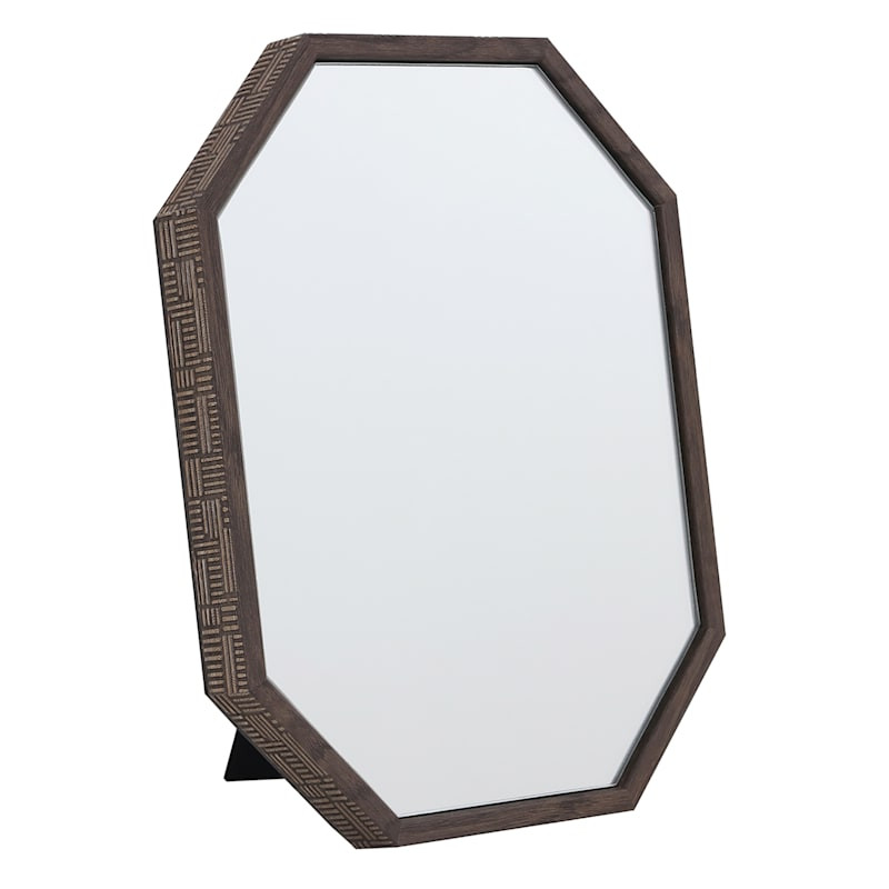 Wood Framed Octagon Mirror, 8x10 | At Home