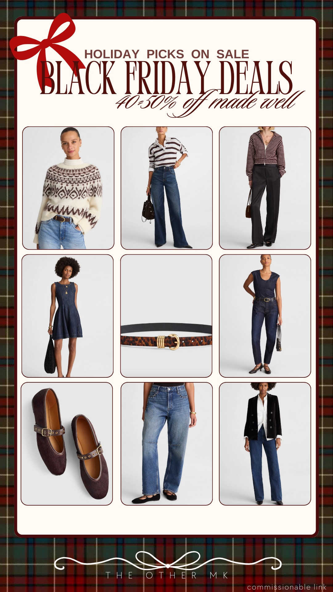Madewell 4o -50 % off black Friday sale 

#LTKGiftGuide #LTKCyberWeek #LTKHoliday