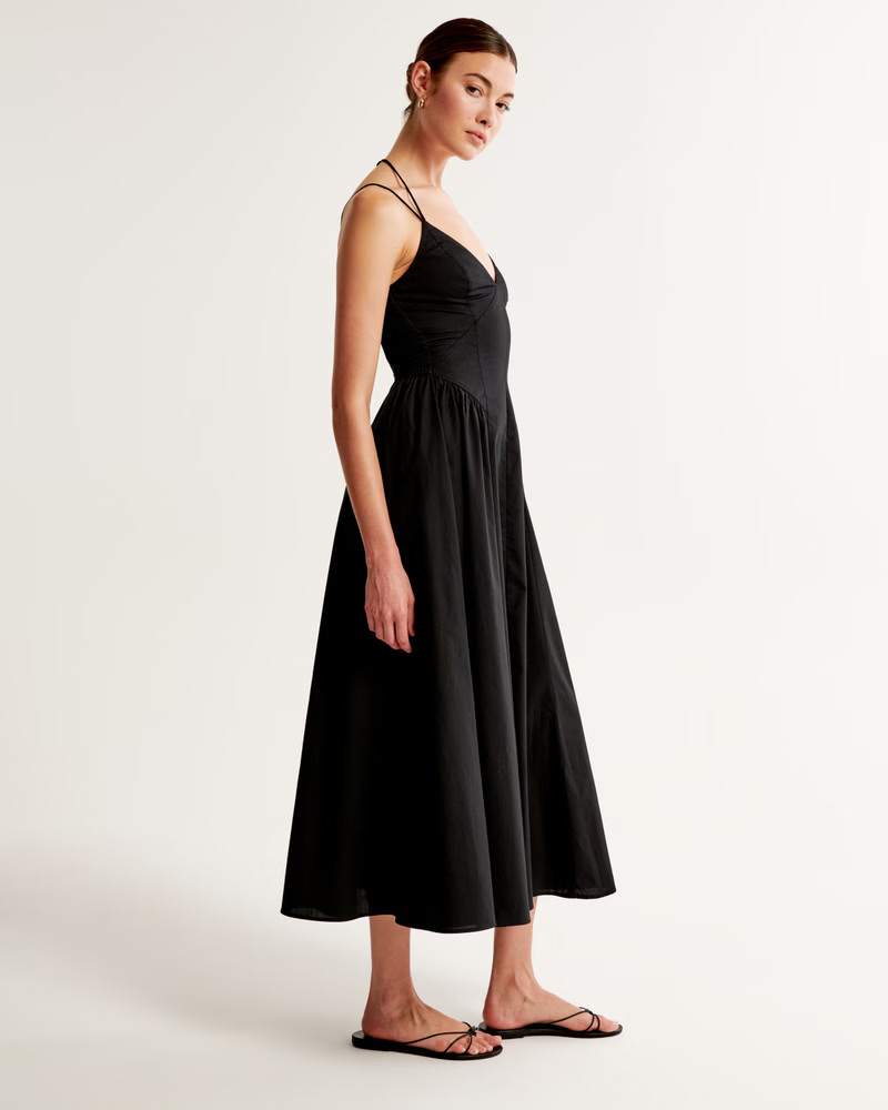 Strappy Drop-Waist Maxi Dress | Abercrombie & Fitch (US)
