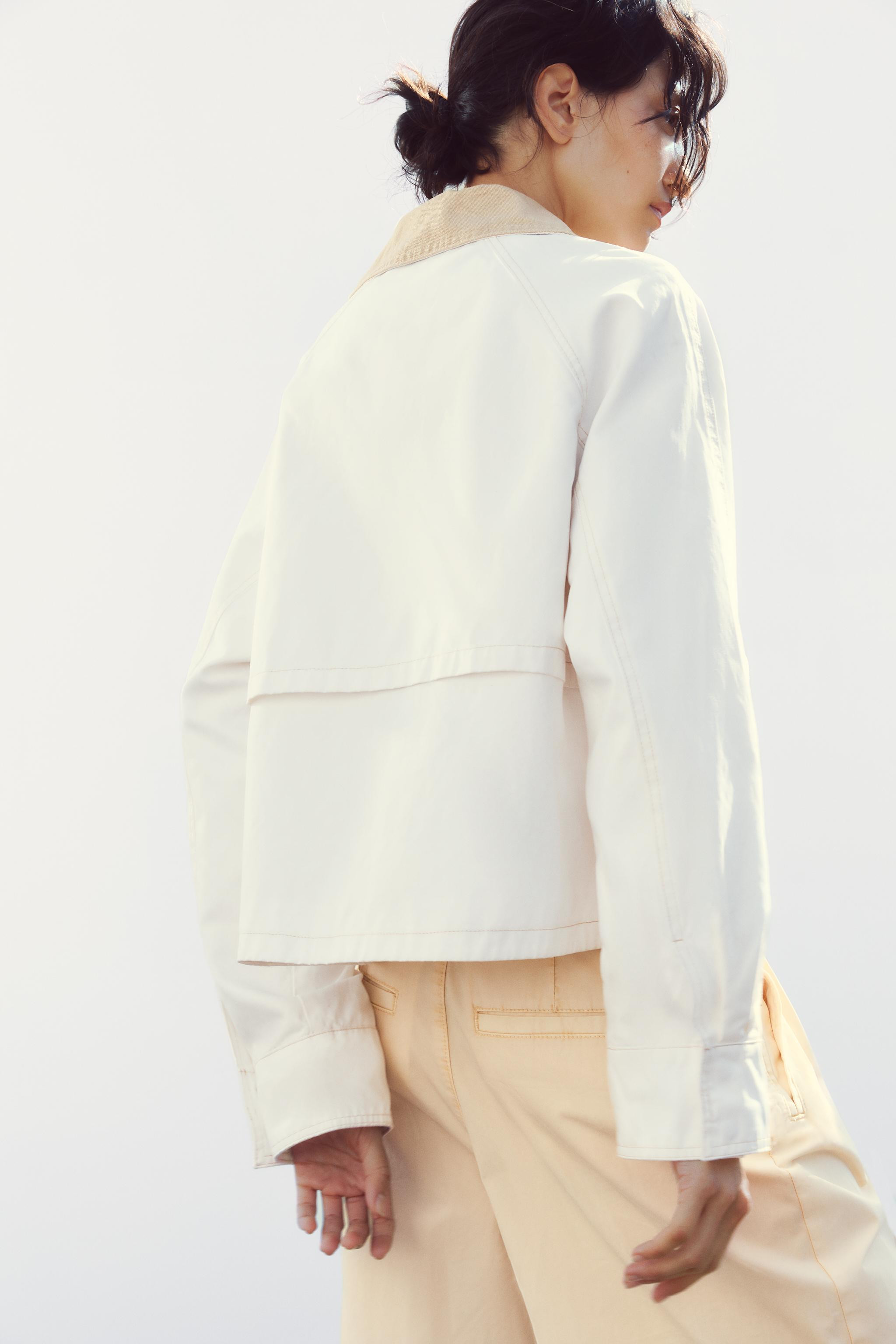 WAXED JACKET WITH CONTRAST COLLAR | Zara UK