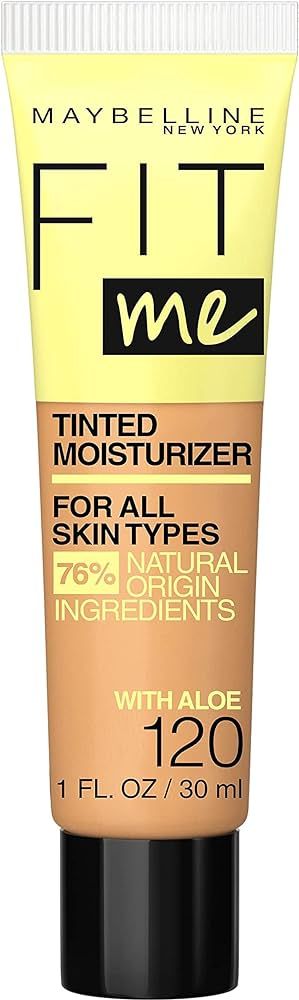 Maybelline Fit Me Tinted Moisturizer, Natural Coverage, Face Makeup, 120, 1 Count | Amazon (US)