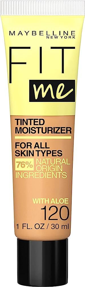 Maybelline Fit Me Tinted Moisturizer, Natural Coverage, Face Makeup, 120, 1 Count | Amazon (US)