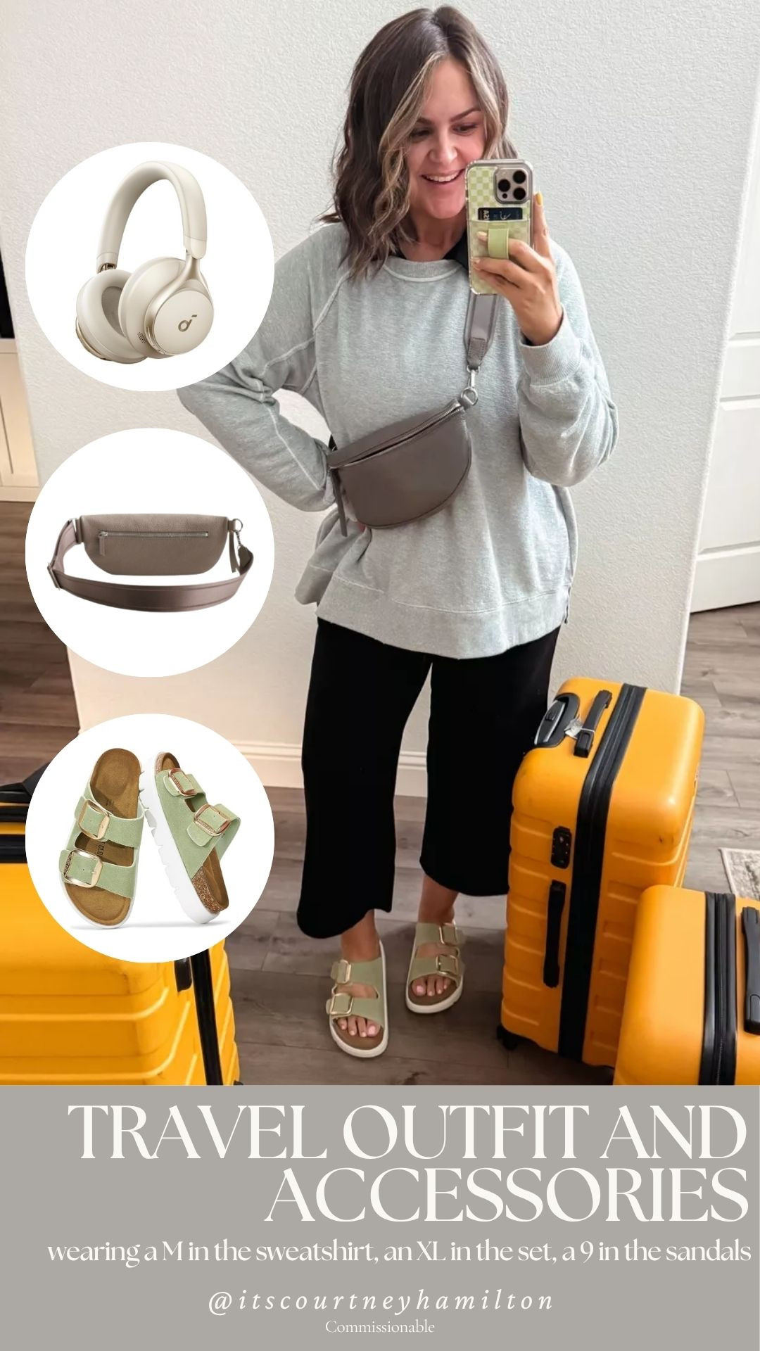My travel outfit + the accessories I wore for today’s travel day!

summer vacation, travel outfit, vacation finds, amazon, quince, aerie, loungewear, mid sized fashion, sandals, luggage, courtney hamilton 

 #LTKSeasonal #LTKFindsUnder100 #LTKTravel