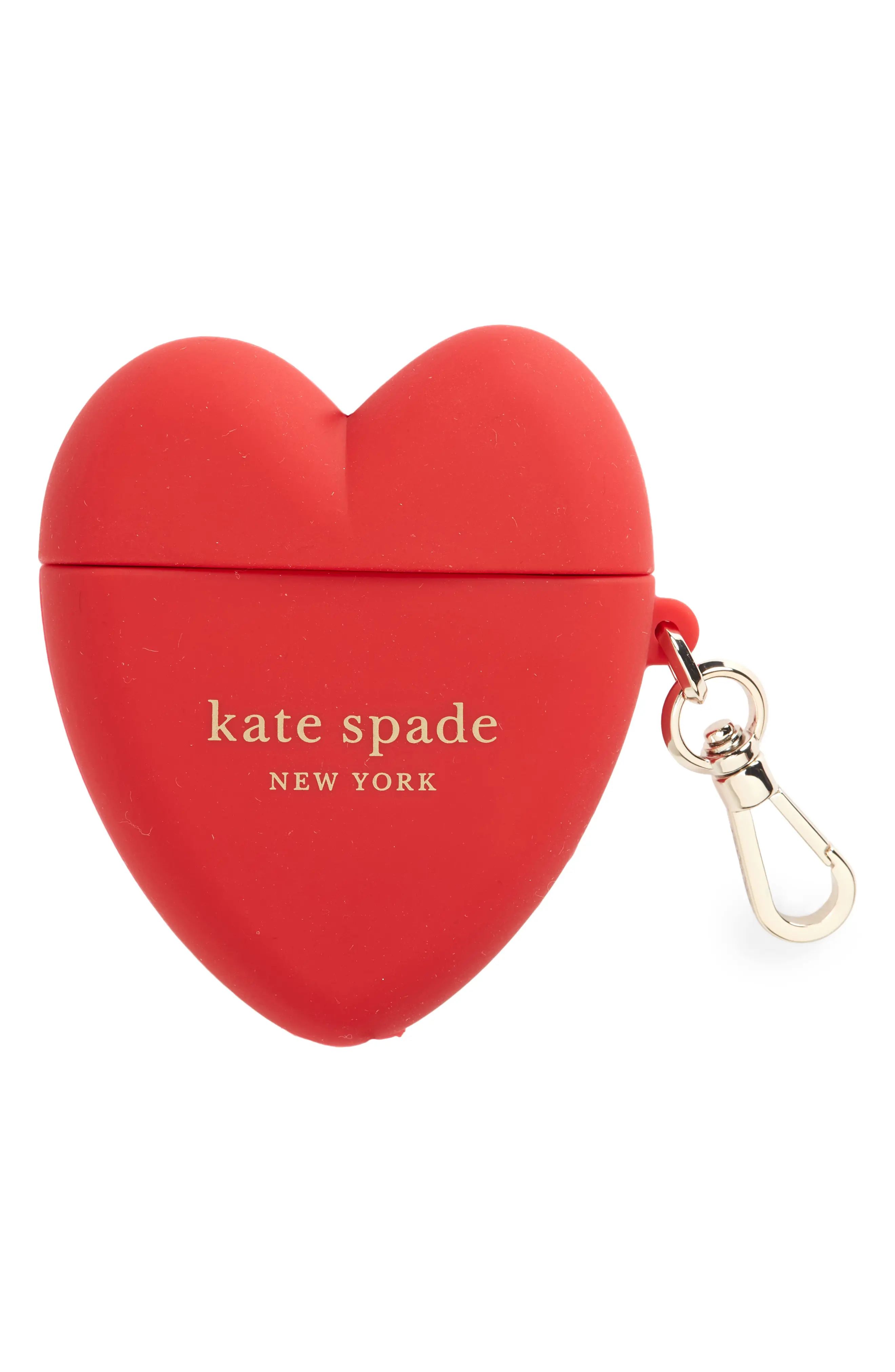 kate spade new york heart airpod case in Red at Nordstrom | Nordstrom