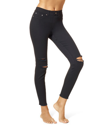 Ripped Knee Denim Leggings | Hue