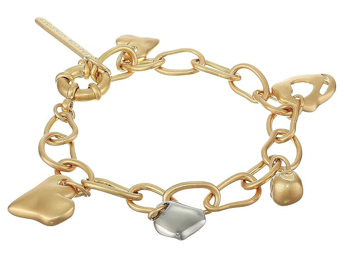 Rebecca Minkoff Organic Metal Charm Bracelet (Gold/Silver) Bracelet | Zappos