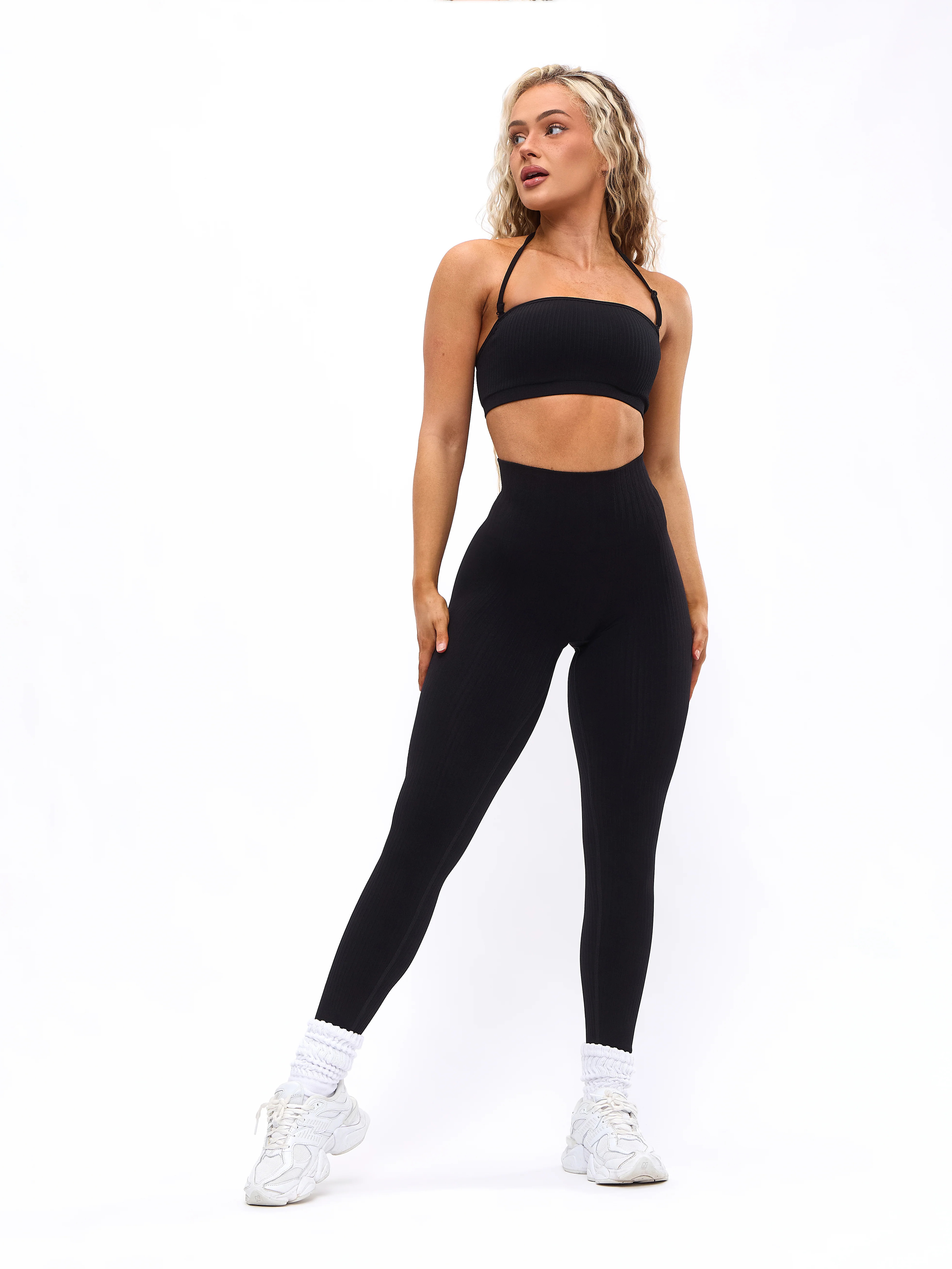 Waterfall Seamless Legging - Black XXXL | Buffbunny