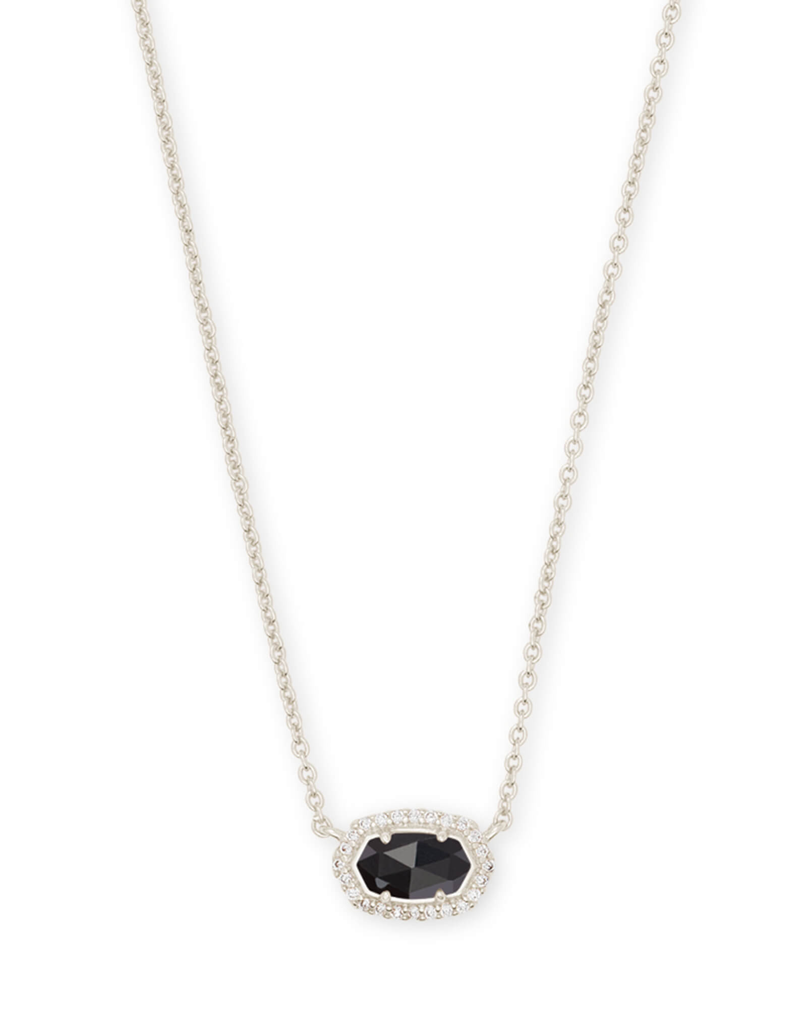 Chelsea Silver Pendant Necklace in Black | Kendra Scott