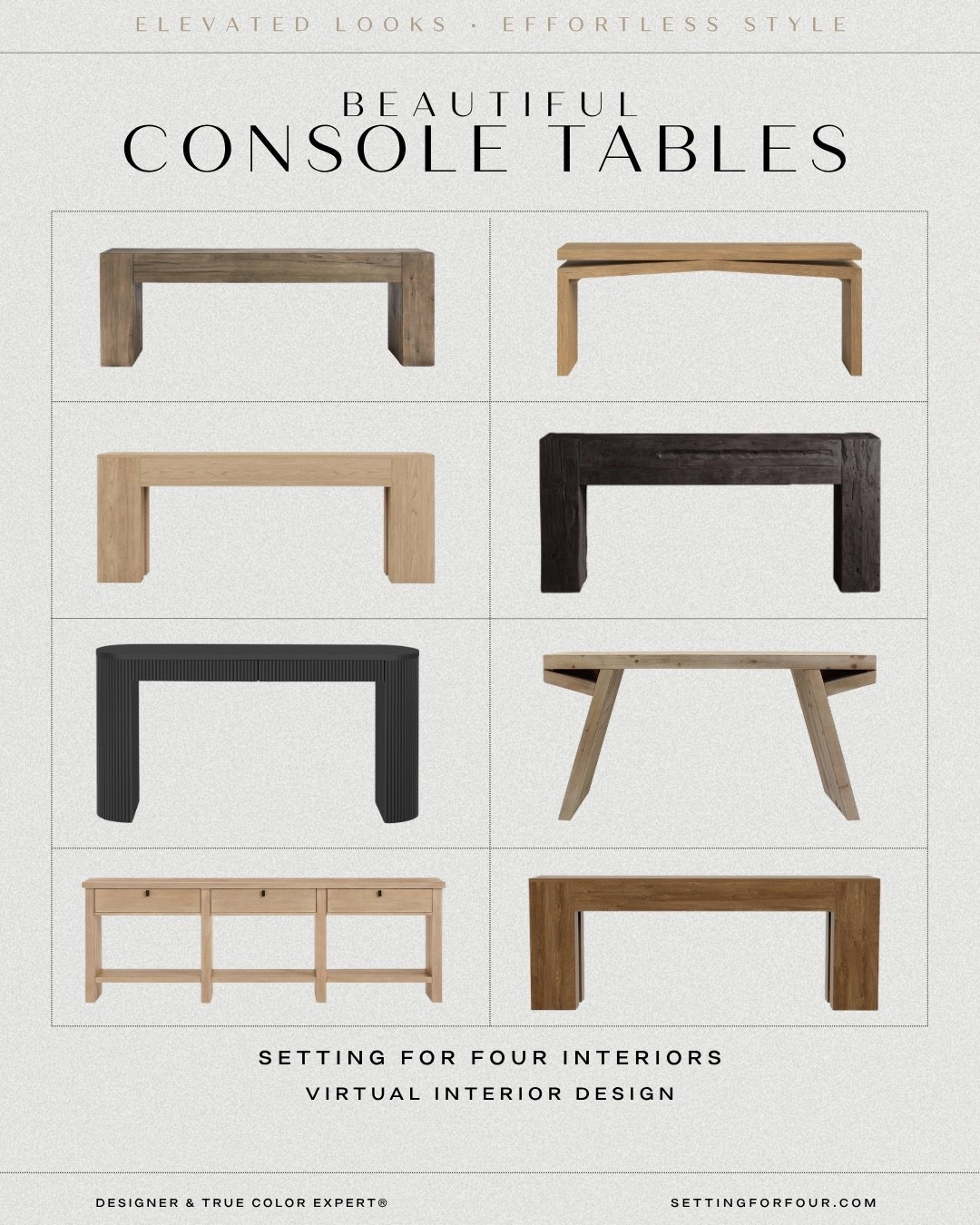 Beautiful console tables from Amazon, Wayfair, Pottery Barn. crate & Barrel and more! Entryway decor, hallway, living room, white oak, brown, black, organic modern, transitional, new traditional, Restoration Hardware style, Nancy Meyers style, small entry, earthy, moody

#LTKhome #LTKsale #LTKfamily