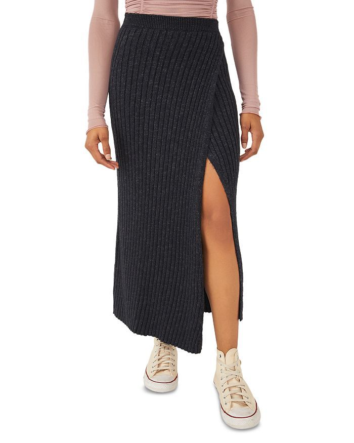 Better Days Ribbed Faux Wrap Maxi Skirt | Bloomingdale's (US)