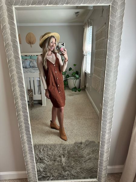 This outfit is from Temu. The dress is only $10 and the bodysuit comes in a pack of three for $21. One of my favors fall finds this year! 

#LTKSeasonal #LTKfindsunder50 #LTKHoliday