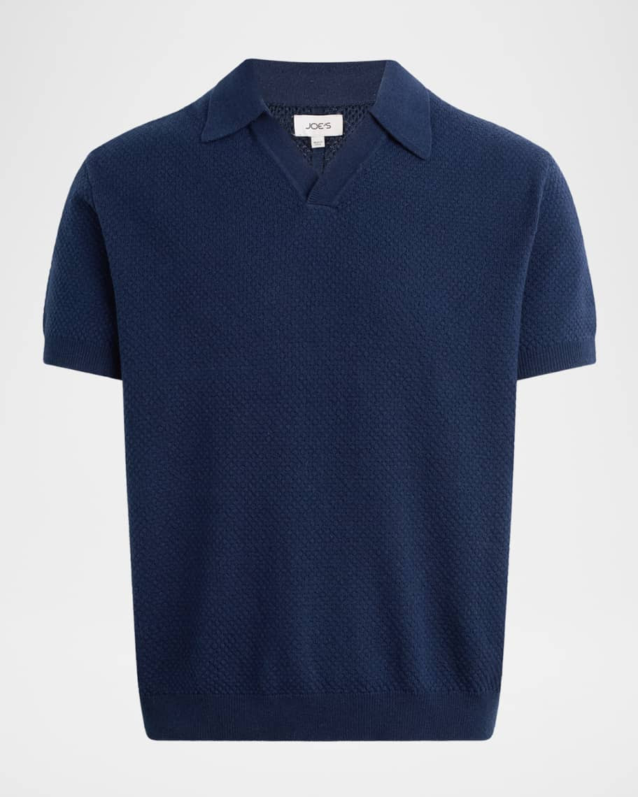 Joe's Jeans Men's Cotton Knit Short-Sleeve Polo Sweater | Neiman Marcus