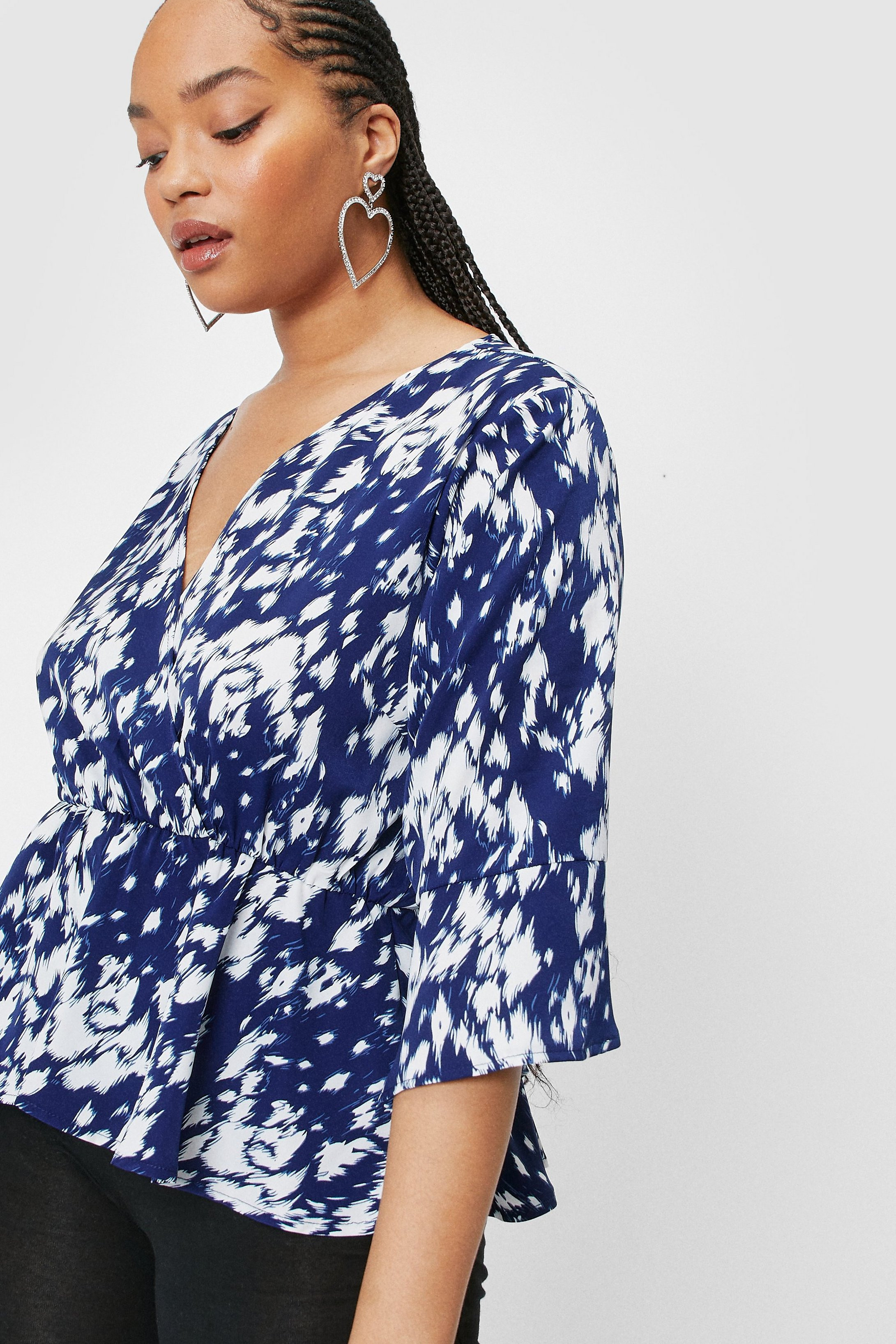 Something Wild Plus Animal Peplum Blouse | NastyGal (US & CA)