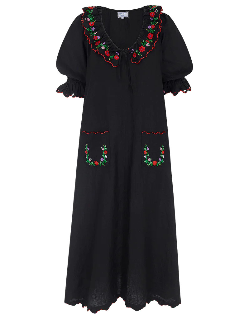 Folk Noir Ava Dress | Over The Moon