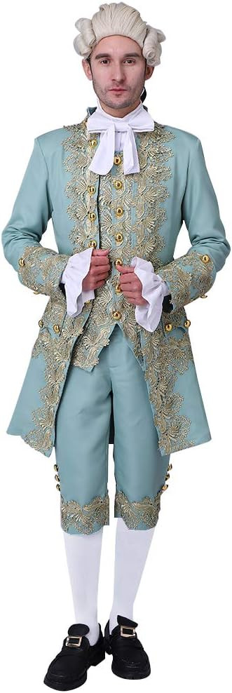 CosplayDiy Men's 18th Century Court Suit Colonial Victorian British Military Uniform Elegant Men'... | Amazon (US)