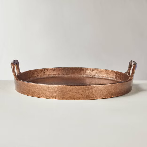 7" Round Metal Catchall Tray Antique Copper - Hearth & Hand™ with Magnolia | Target