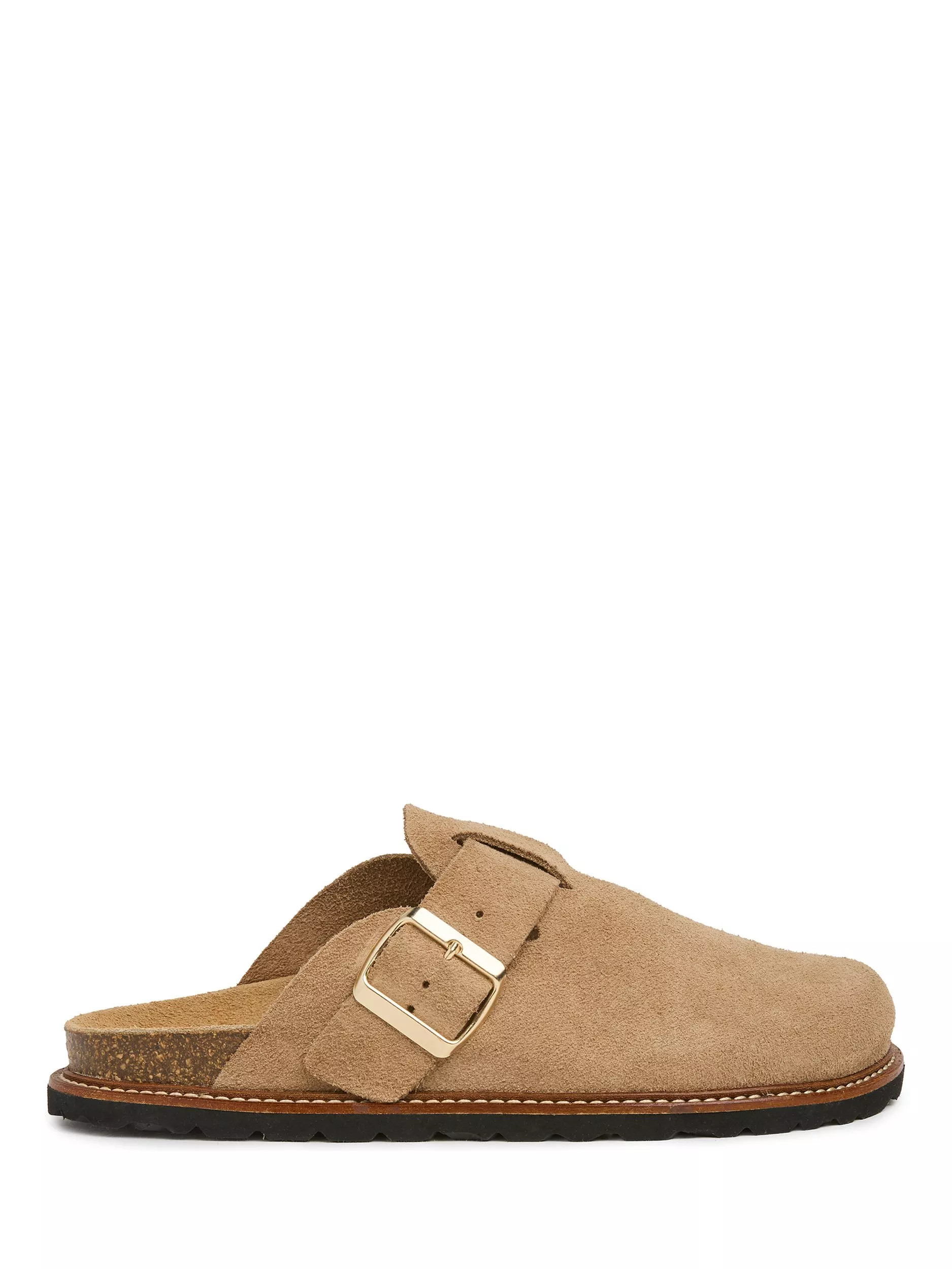 Celtic & Co. Suede Welt Detail Clogs, Camel | John Lewis (UK)