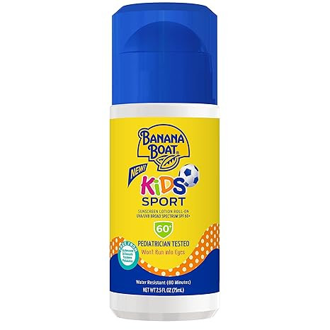Banana Boat Kids Sport Sunscreen Roll On Lotion SPF 60, 2.5oz | Travel Size Sunscreen for Kids, K... | Amazon (US)