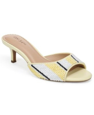 On 34th Women's Celeena Stiletto Dress Sandals, Macy's Exclusive - Blue Stripe | Macy's