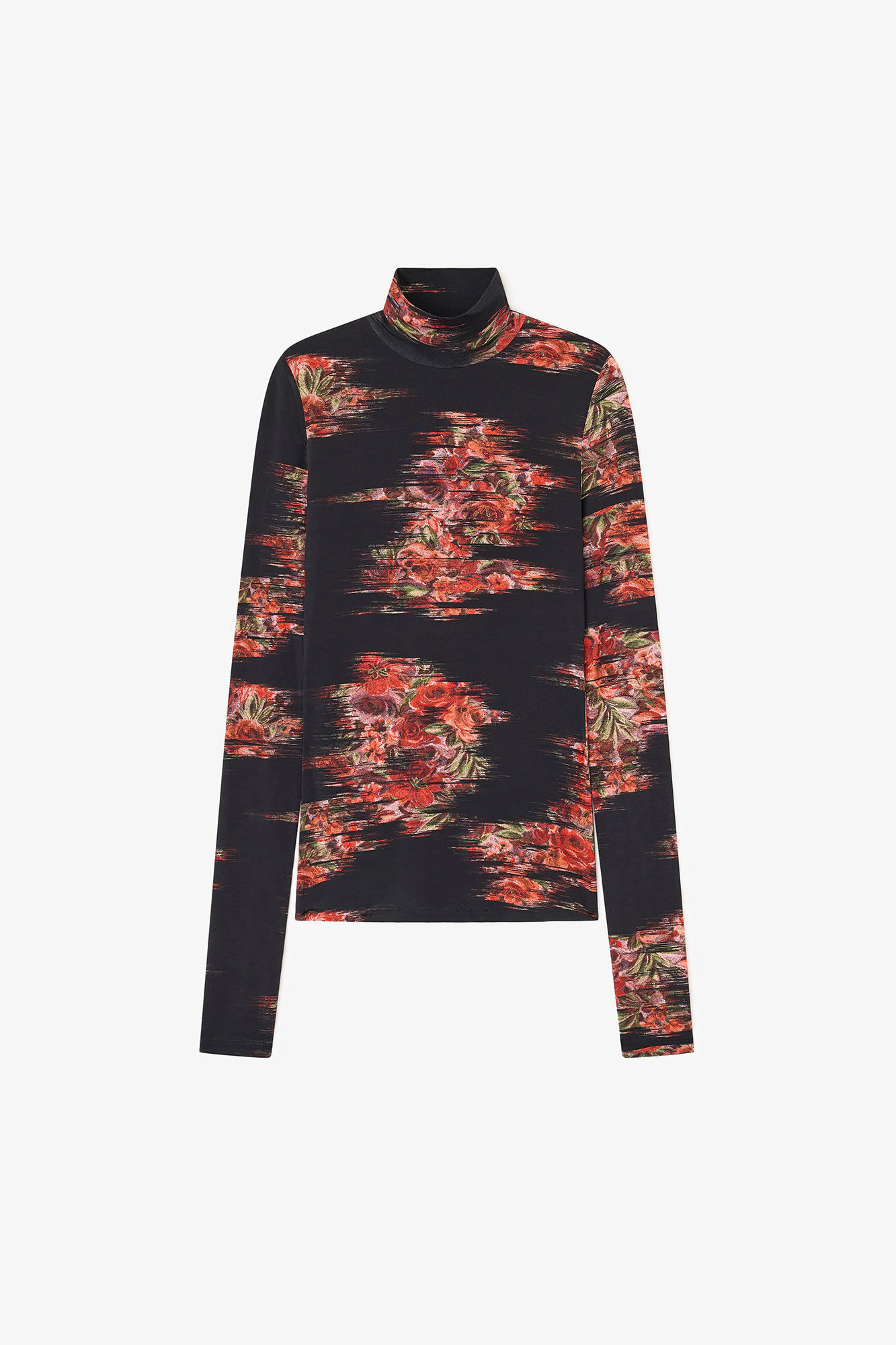 Floral Jersey Turtleneck | Ganni