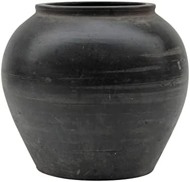 Lily’s Living AM83240005 Large Vintage Black Pottery Jar, Gray (Size & Color Vary) Vase (Garden... | Amazon (US)