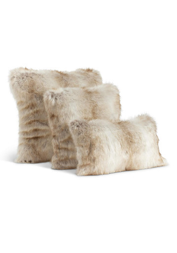 Limited Edition Blonde Fox Faux Fur Pillows | Fabulous-Furs