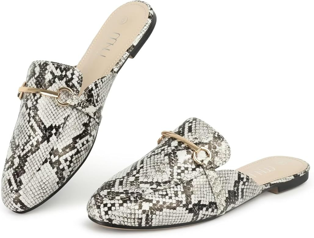 MUSSHOE Mules for Women Flats Comfortable Slip on Women Mules Backless Loafers | Amazon (US)