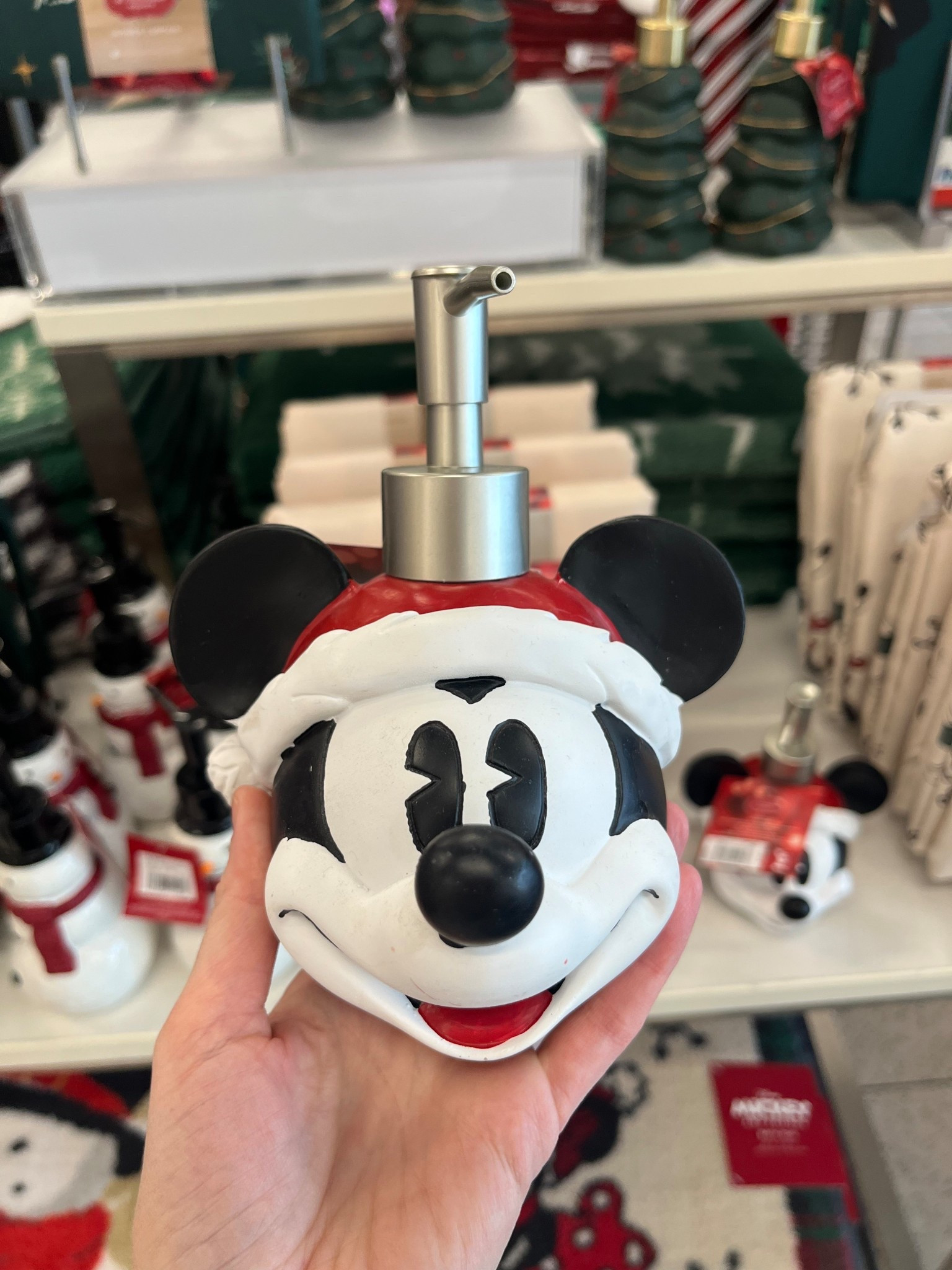 Santa Mickey soap dispenser at kohls. Such a cute Disney Christmas find! 

#LTKHoliday #LTKHome #LTKGiftGuide