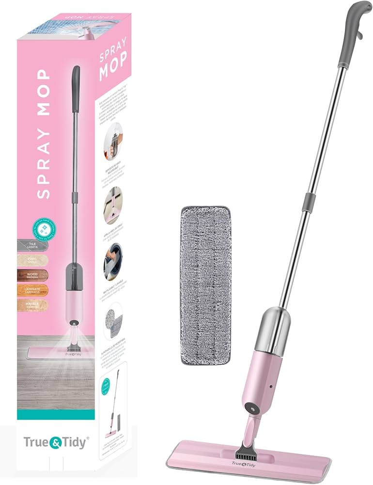 True & Tidy, Multi-Surface Spray Mop, Includes Spray Mop and 1 Mop Pad, SPRAY-250, Pink | Amazon (CA)