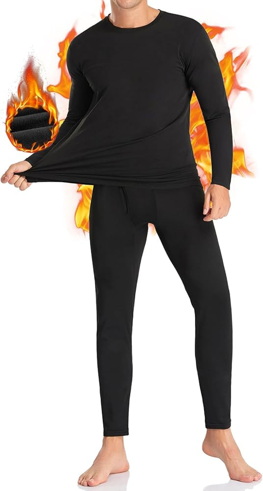 SIMIYA Thermal Underwear Set for Men Long Johns with Fleece Lined | Amazon (US)