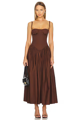 Moroccan Midi Dress in Dark Brown | Revolve Clothing (Global)