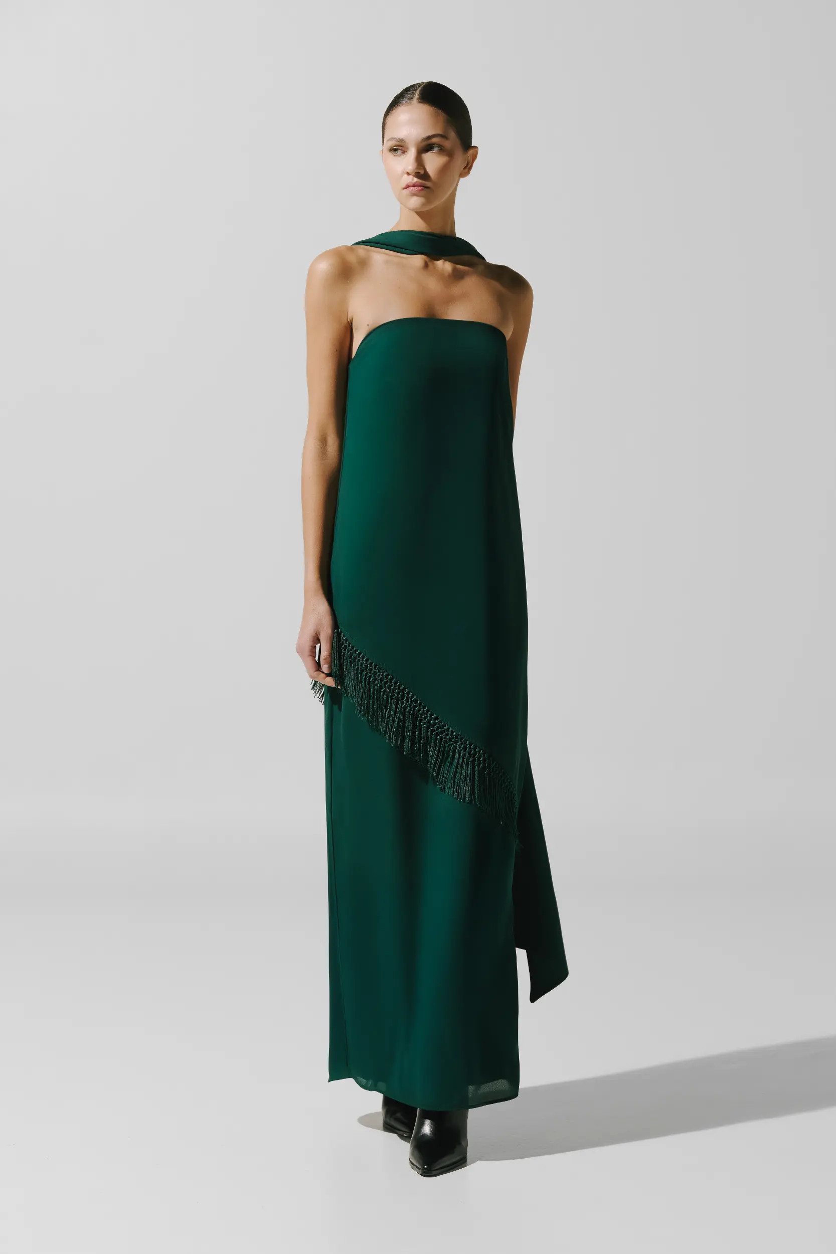 Eloisa Maxi Dress Green in Crepe - Fall Winter 26 | BAOBAB INT