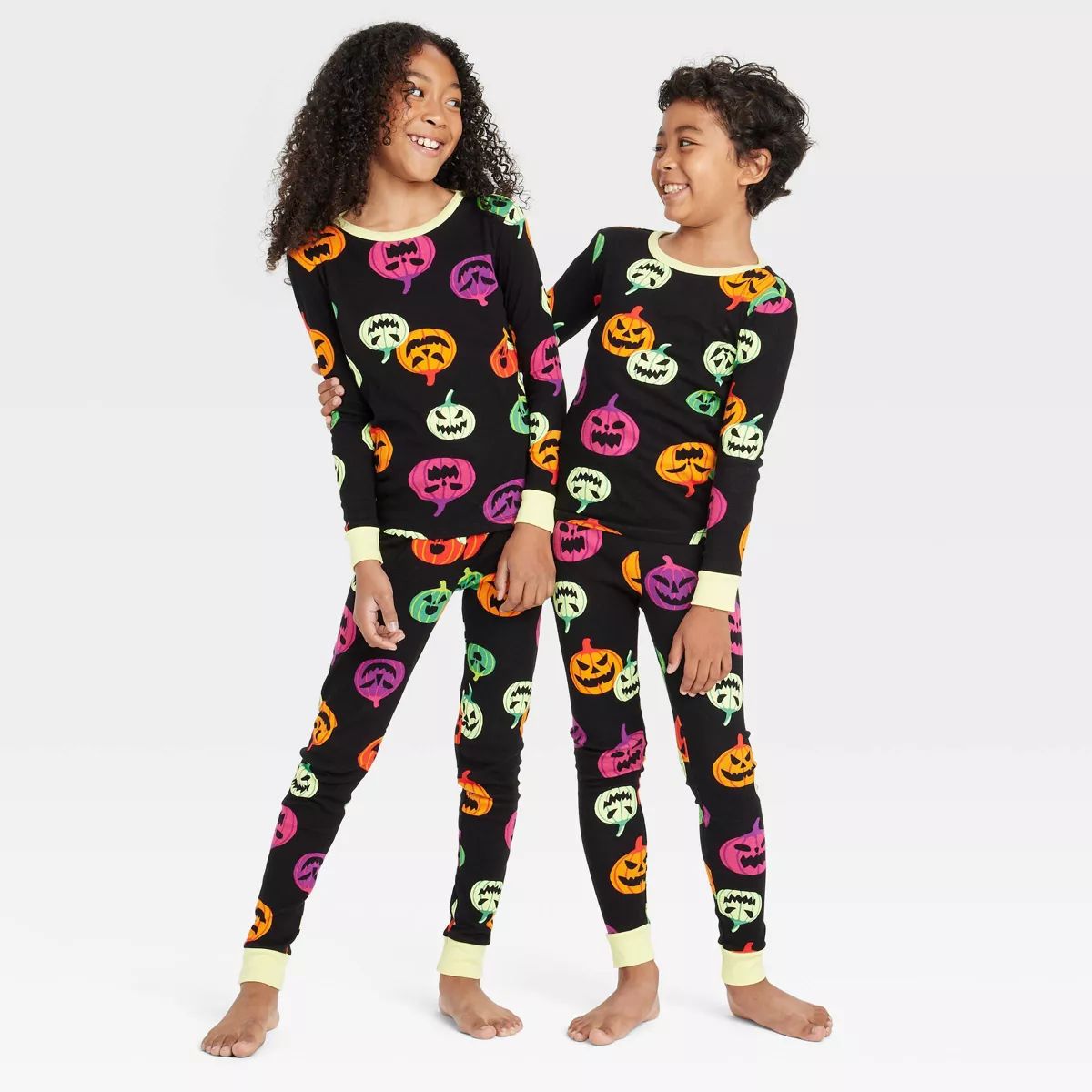 Kids' 'Pumpkin' Printed Glow-in-the-Dark Halloween Matching Family Pajama Set - Hyde & EEK! Bouti... | Target