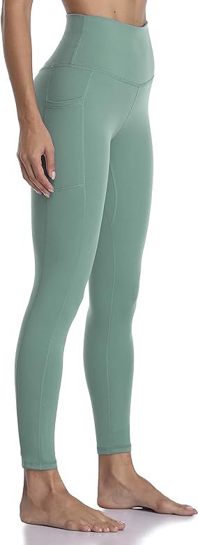 Colorfulkoala Women's High Waisted Yoga Pants 7/8 Length Leggings with Pockets | Amazon (US)