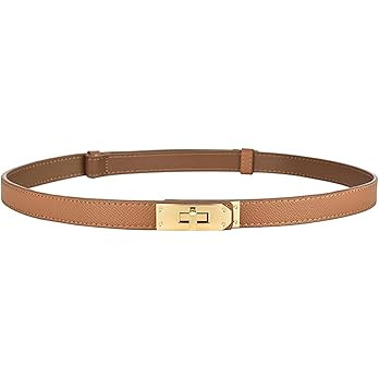 FENLDY Adjustable Thin Belts For Womens Skinny Belts For Dresses Womens Solid Color Alloy Turn Lo... | Amazon (US)
