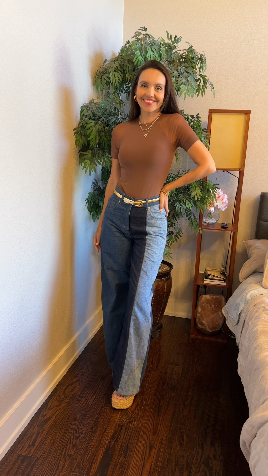 Womens casual outfit idea. #widelegjeans #amazonbodysuits

#LTKWatchNow