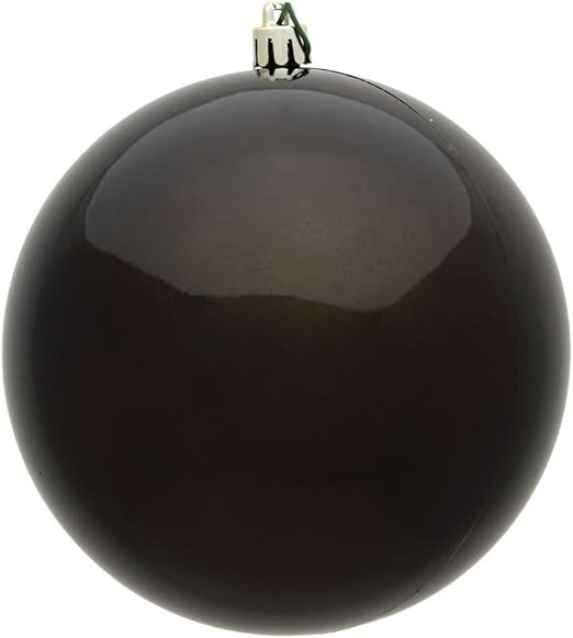 Vickerman 4.75" Gunmetal Shiny Ball Ornament. Includes 4 Ornaments per Pack. | Amazon (US)