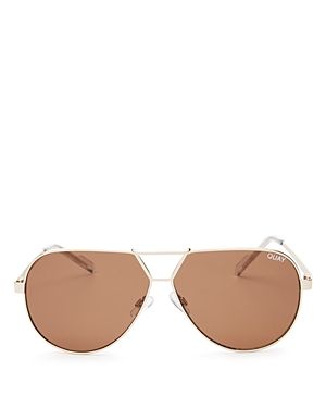 Quay Supernova Aviator Sunglasses, 51mm | Bloomingdale's (US)