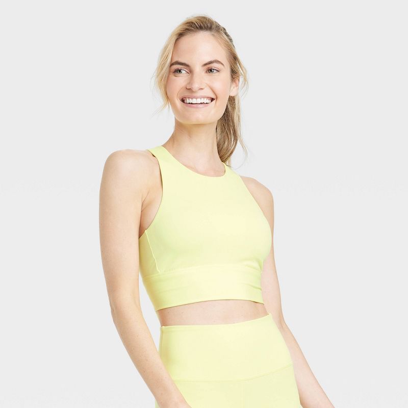 Women's Light Support Brushed Sculpt High-Neck Sports Bra - All in Motion™ | Target