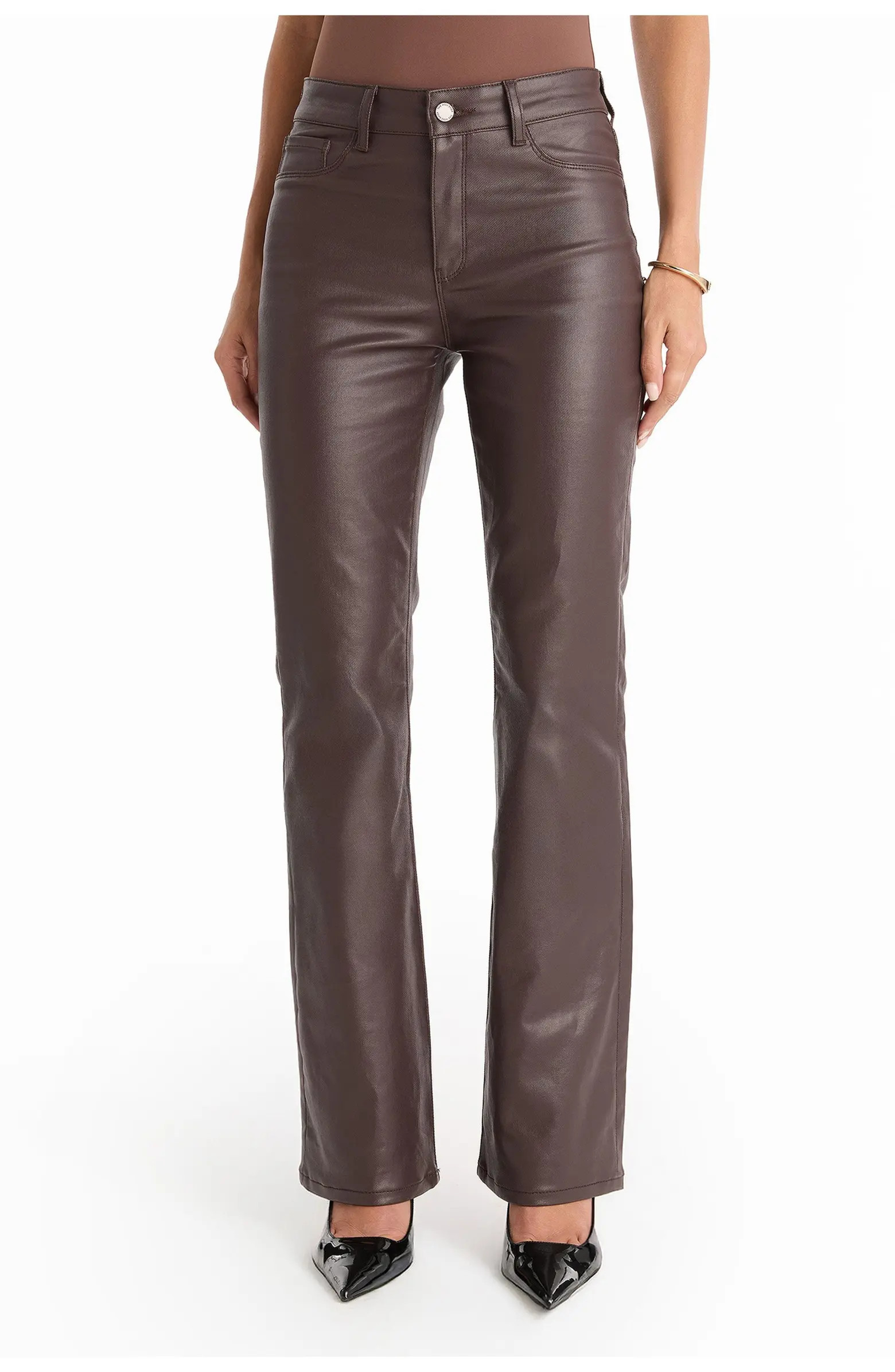 Aria Coated Flare Jean | Nordstrom