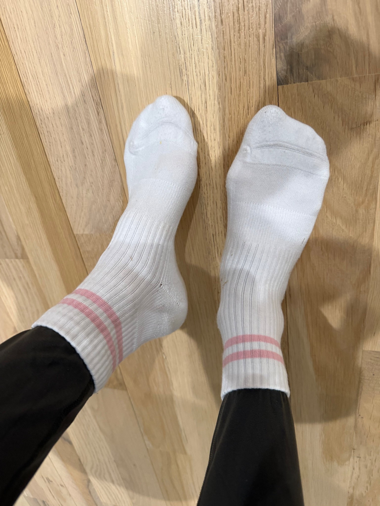 Cute varsity socks to wear with leggings 