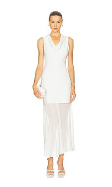 SIMKHAI Xena Halter Dress in Ivory from Revolve.com | Revolve Clothing (Global)