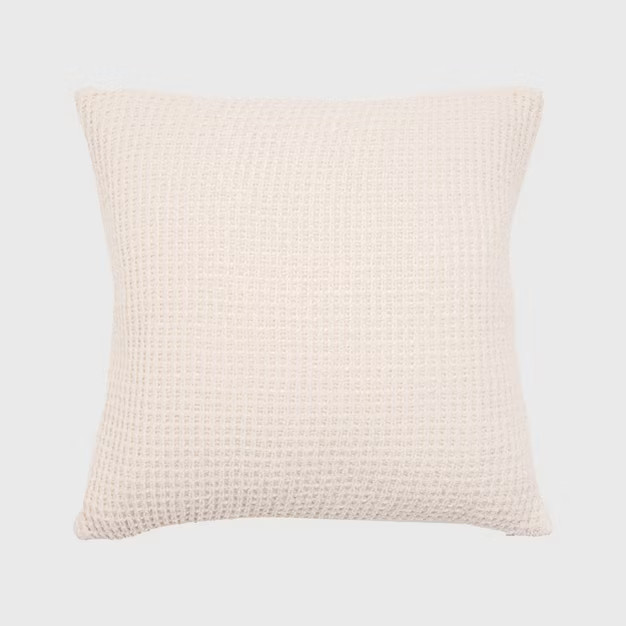 20"x20" Oversize Chenille Shiny Waffle Knit Square Throw Pillow - Evergrace | Target