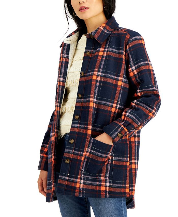 Style & Co Plaid Shirt Jacket, Created for Macy's & Reviews - Jackets & Blazers - Women - Macy's | Macys (US)