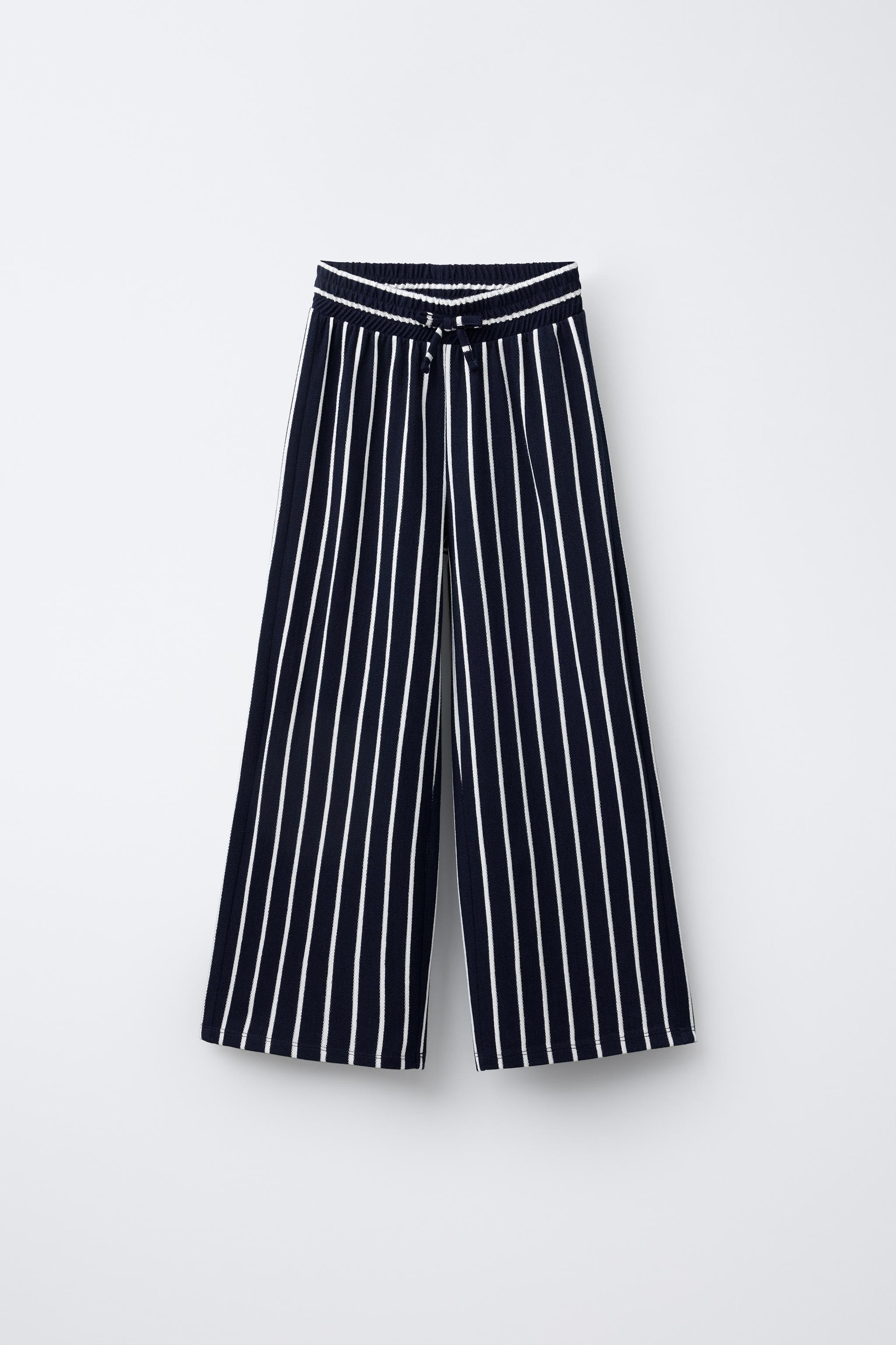 STRIPED STRAIGHT LEG PANTS | Zara US