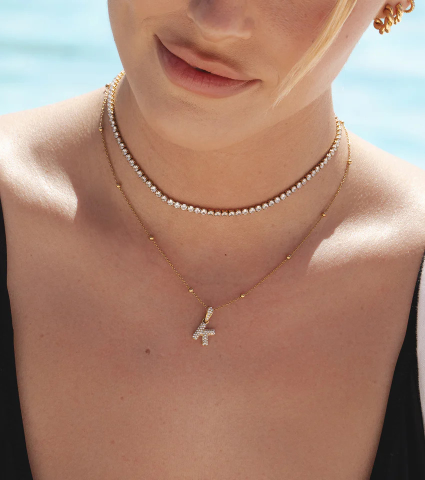 Tennis Necklace (Gold) | Abbott Lyon